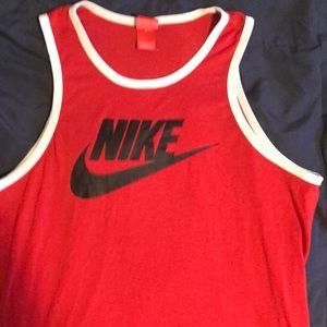 Red Nike tank top